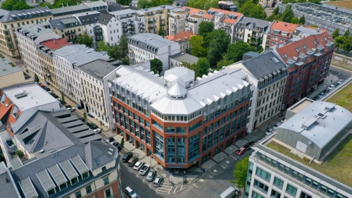 In direkter Nachbarschaft zur Hauptgeschäftsstelle der Sparkasse Leipzig, entsteht die neue Firmenzentrale der ARCADIA Investment Group.